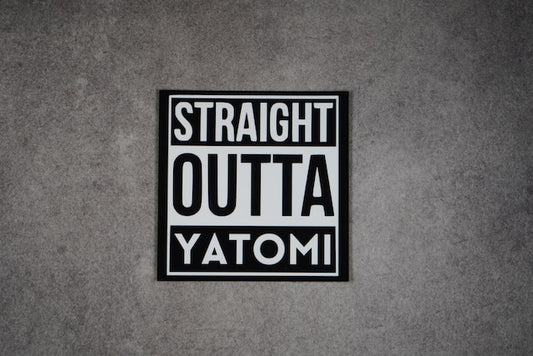 STRAIGHT OUTTA YATOMI ステッカー / Black × White